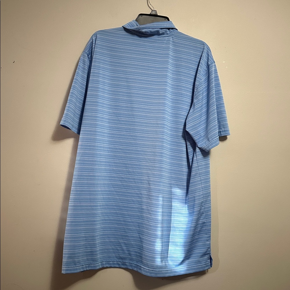 Masters Performance Blue Striped Polo Golf Shirt XL - Picture 4 of 4